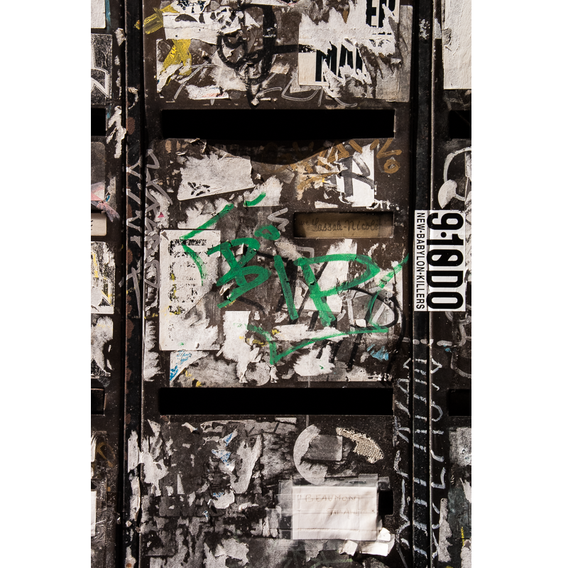 Boîtes aux lettres, quartier des Halles, Paris, France, 2013